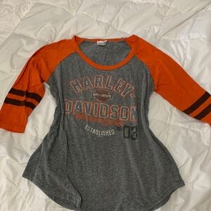 Ladies Harley Davidson 1903 Baseball Jersey Wilmington NC Dealership Shirt